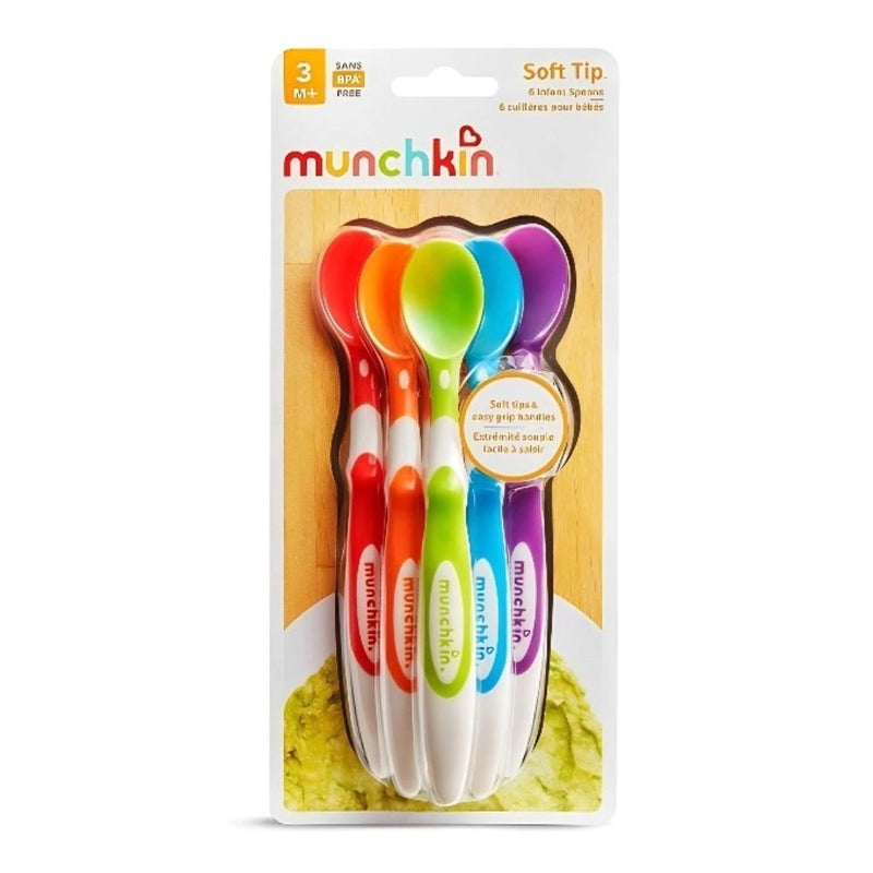 Kit 6 Colheres Coloridas Infantil - Munchkin