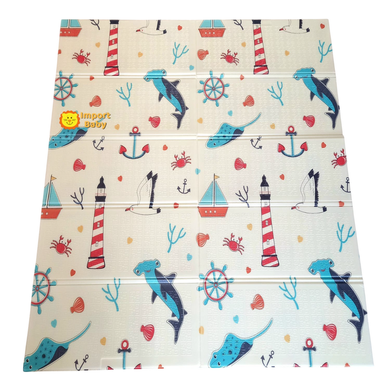 Tapete Infantil Tummy Time Dobrável Dupla Face Estampado - IBM Kids