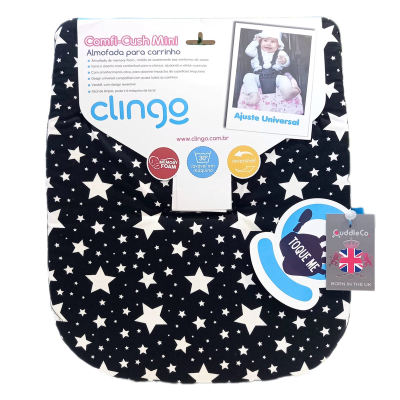 Almofada para Carrinho Comfi-Cush Mini Memory Foam Estrelas - Clingo