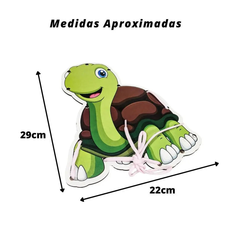 Brinquedo Didático Tartaruga Alinhavos