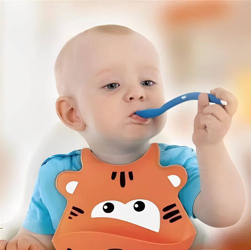 Babador de Silicone com Coletor de Migalhas Sillybib Tigre - Multikids Baby