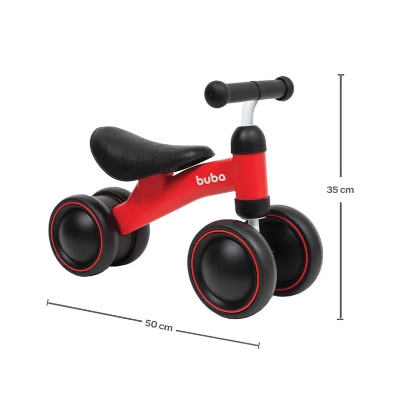 Brinquedo Bicicleta de Equilíbrio com 4 Rodas Vermelho - Buba