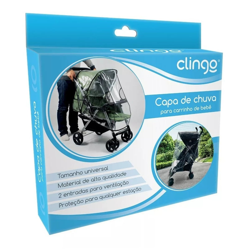 Capa de Chuva para Carrinho de Bebê Universal - Clingo