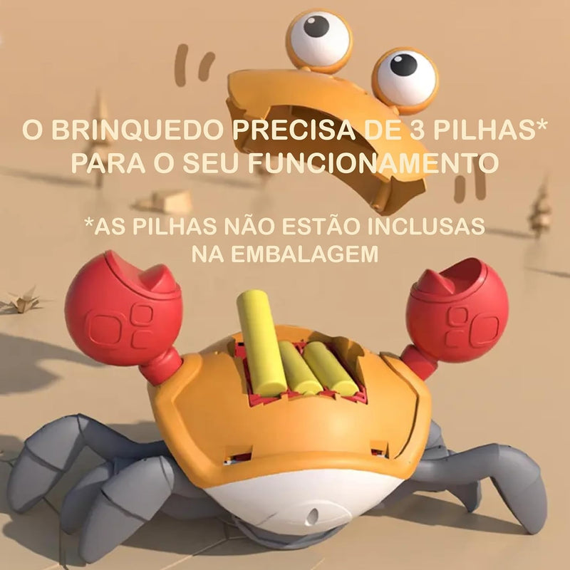 Brinquedo Caranguejo Fujão com Som e Sensor