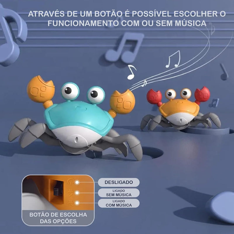 Brinquedo Caranguejo Fujão com Som e Sensor