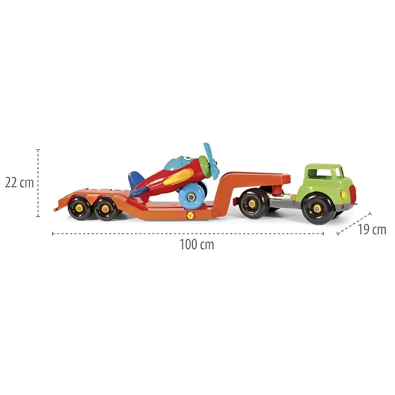 Brinquedo Educativo Carreta com Avião Didático - Poliplac