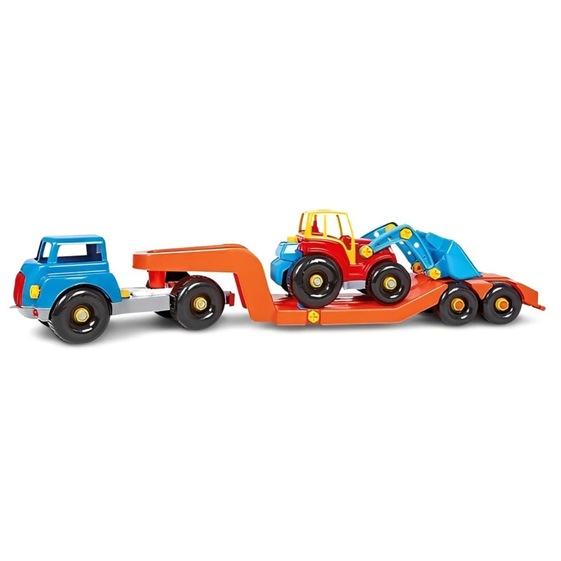 Brinquedo Educativo Carreta com Trator Didático - Poliplac