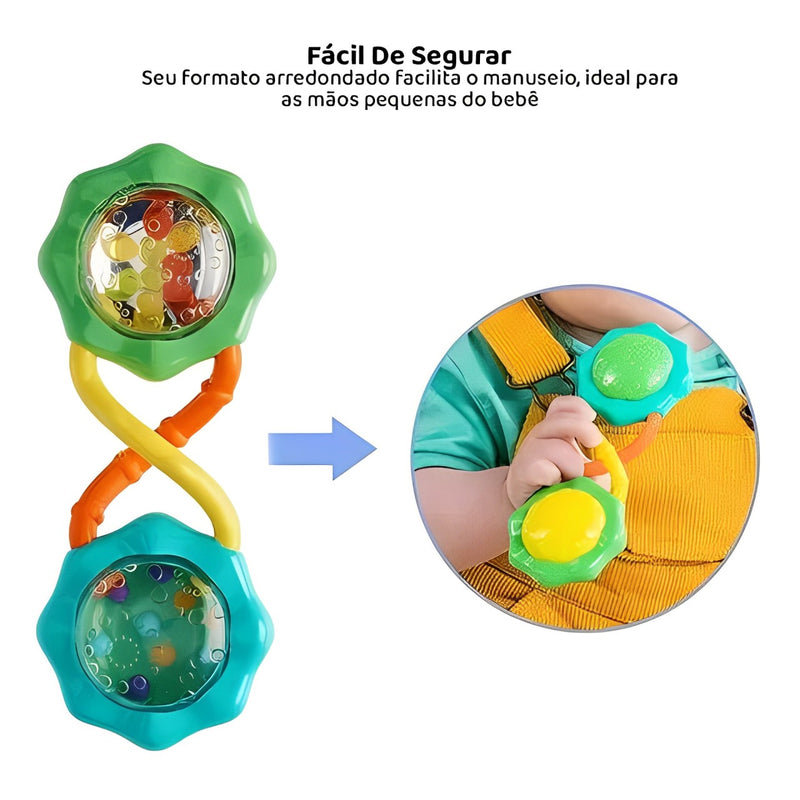Brinquedo Chocalho Rattle & Shake Barbell Verde - Bright Starts