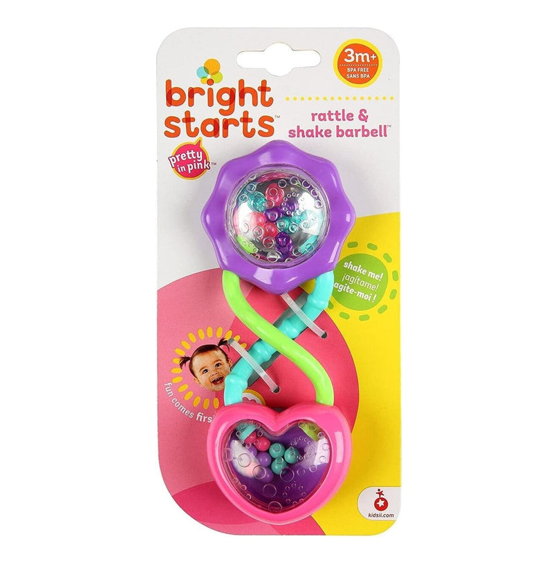 Brinquedo Chocalho Rattle & Shake Barbell Roxo - Bright Starts
