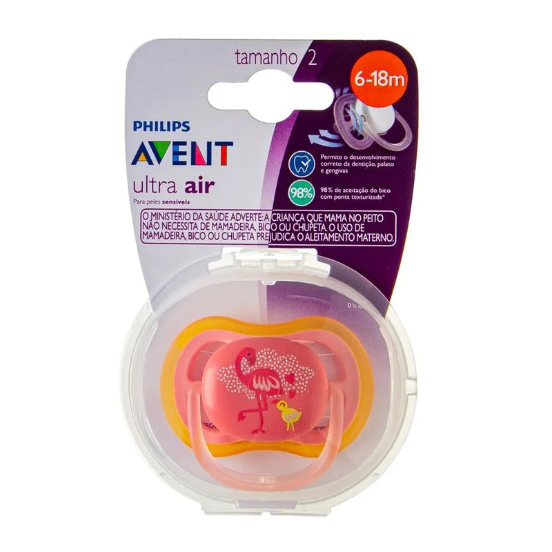 Chupeta Avent Ultra Air Flamingo 6-18 Meses