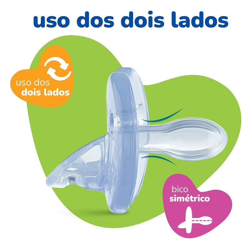 Chupeta Lillo Soft Calming 100% Silicone Rosa 0-6 Meses - Lillo