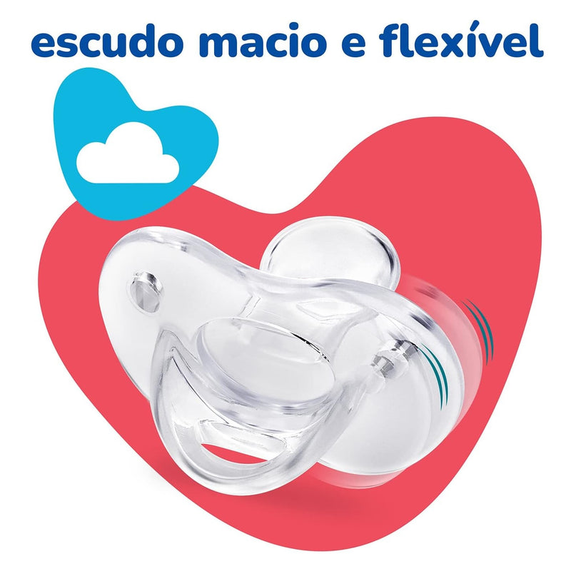 Chupeta Lillo Soft Calming 100% Silicone Rosa 0-6 Meses - Lillo