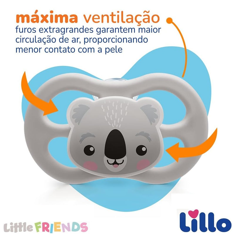 Chupeta Lillo Little Friends Coala 0-6 Meses - Lillo