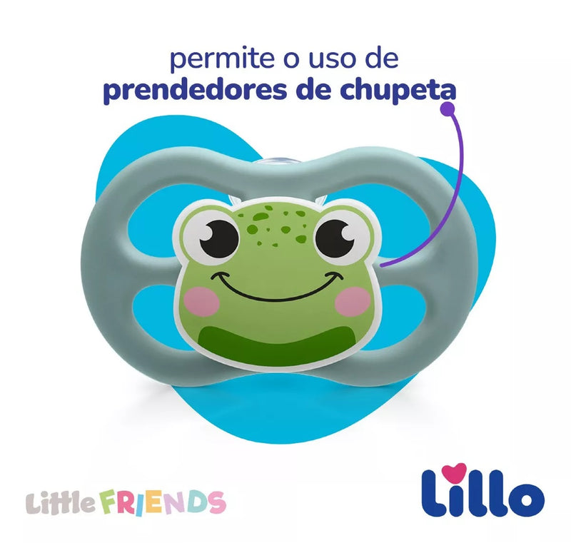 Chupeta Lillo Little Friends Sapo +6 Meses - Lillo