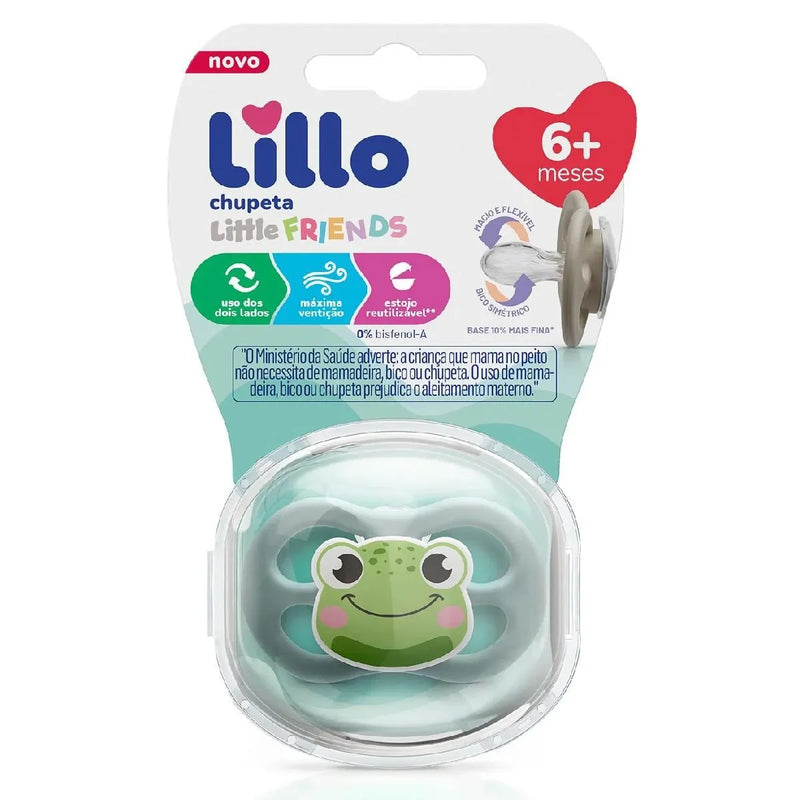 Chupeta Lillo Little Friends Sapo +6 Meses - Lillo