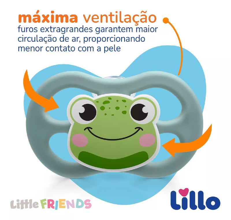 Chupeta Lillo Little Friends Sapo +6 Meses - Lillo