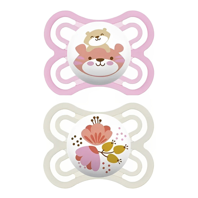 Kit Chupeta Mam Perfect 0-6 Meses 2 Unidades Bichinhos e Flores - Mam