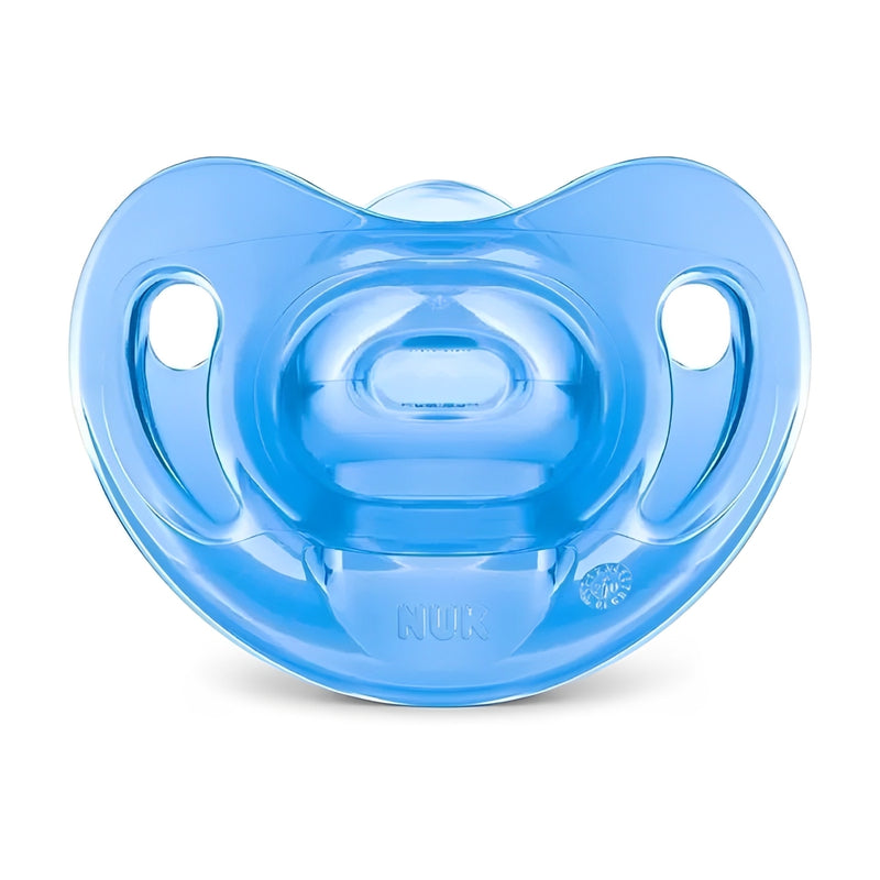 Chupeta Nuk Sensitive Soft 100% Silicone +6 Meses Azul - Nuk
