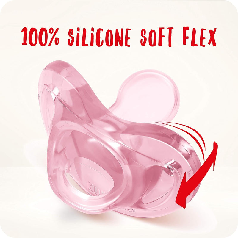 Chupeta Nuk Sensitive Soft 100% Silicone 0-6 Meses Transparente - Nuk