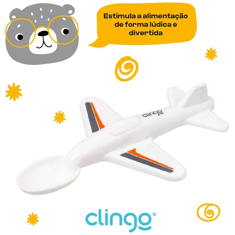 Colher Infantil Aviãozinho - Clingo