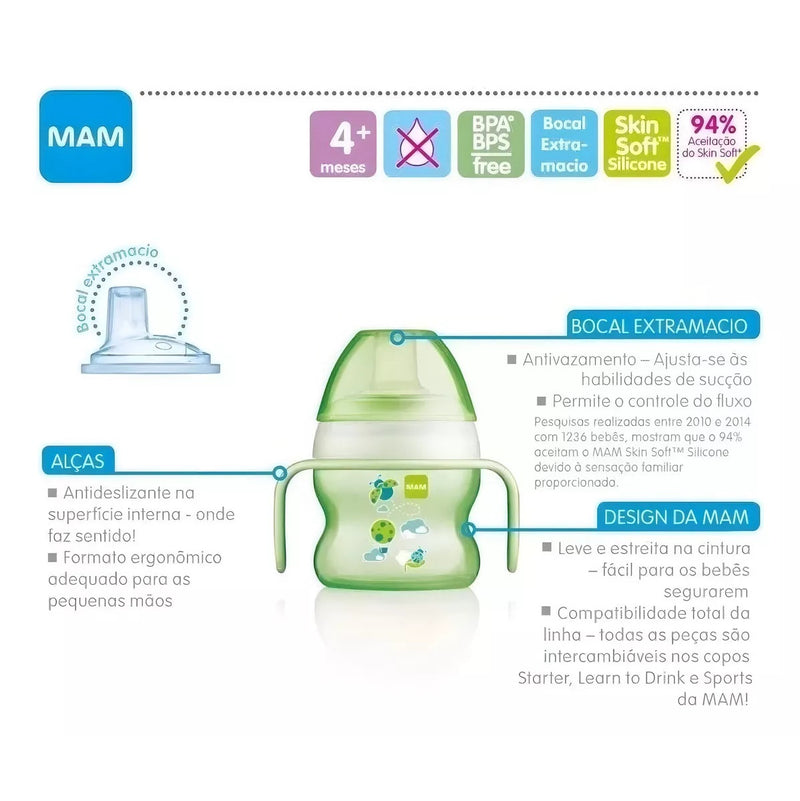 Copo de Transição Starter Cup Night Ursinho 150ml Brilha no Escuro - Mam