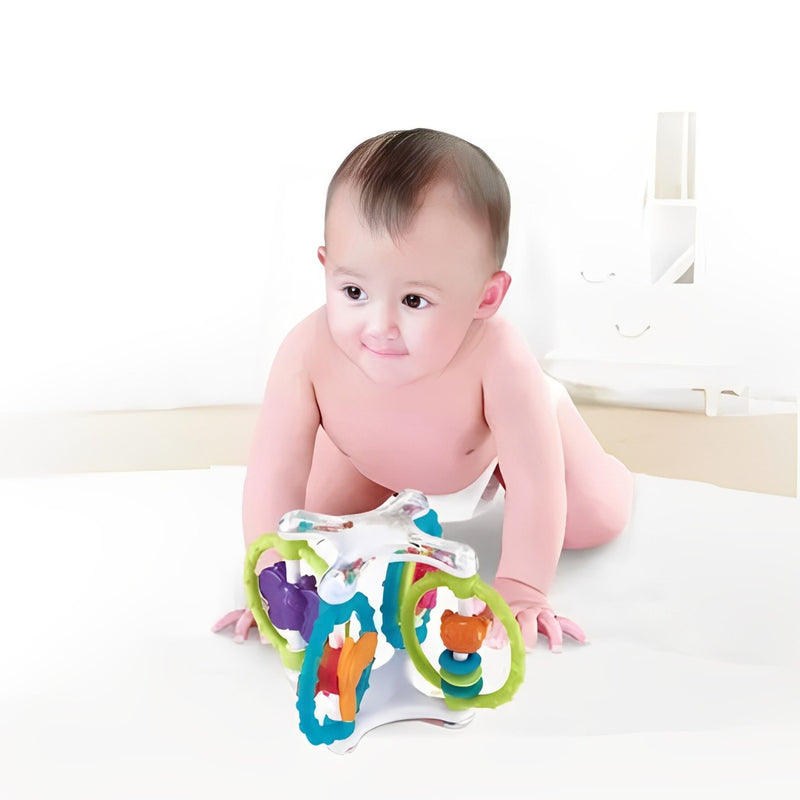 Brinquedo Didático Cubo Chocalho Atividades Fine Motor Cube - Auby