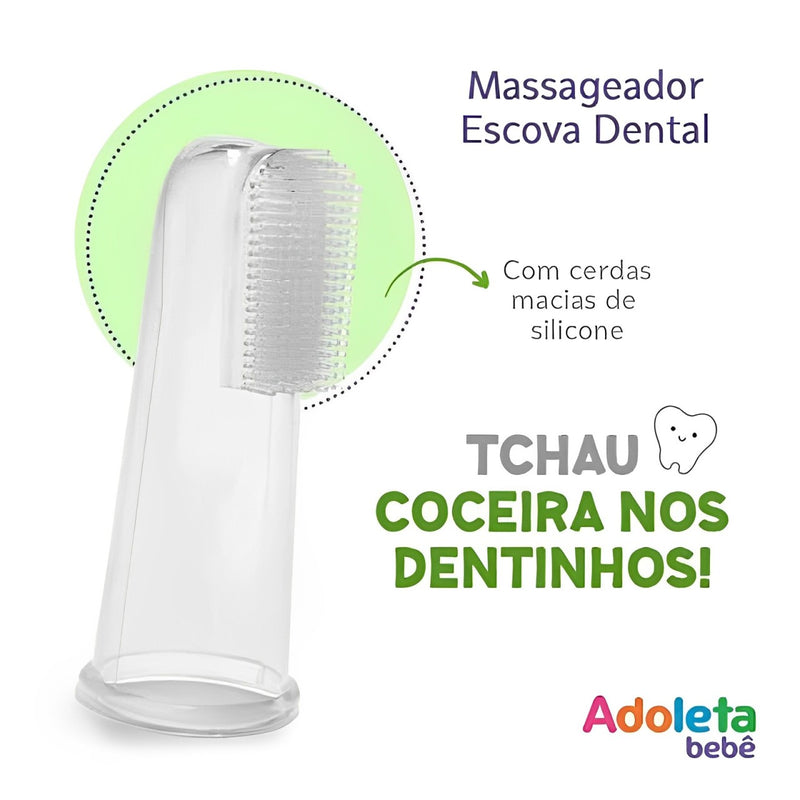 Massageador Escova Dental em Silicone - Adoleta