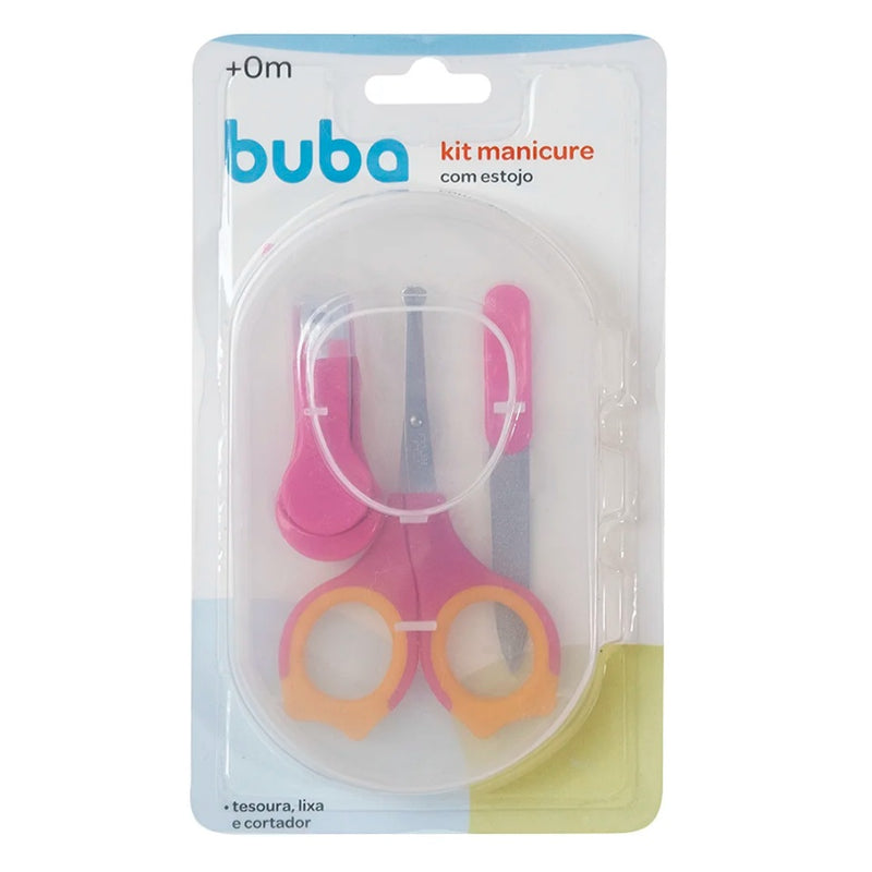 Kit Manicure com Estojo Rosa - Buba