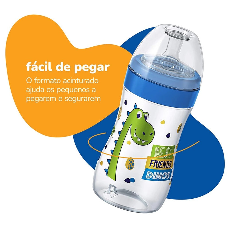 Mamadeira Evolution Dinossauro +6 Meses 300ml - Lillo