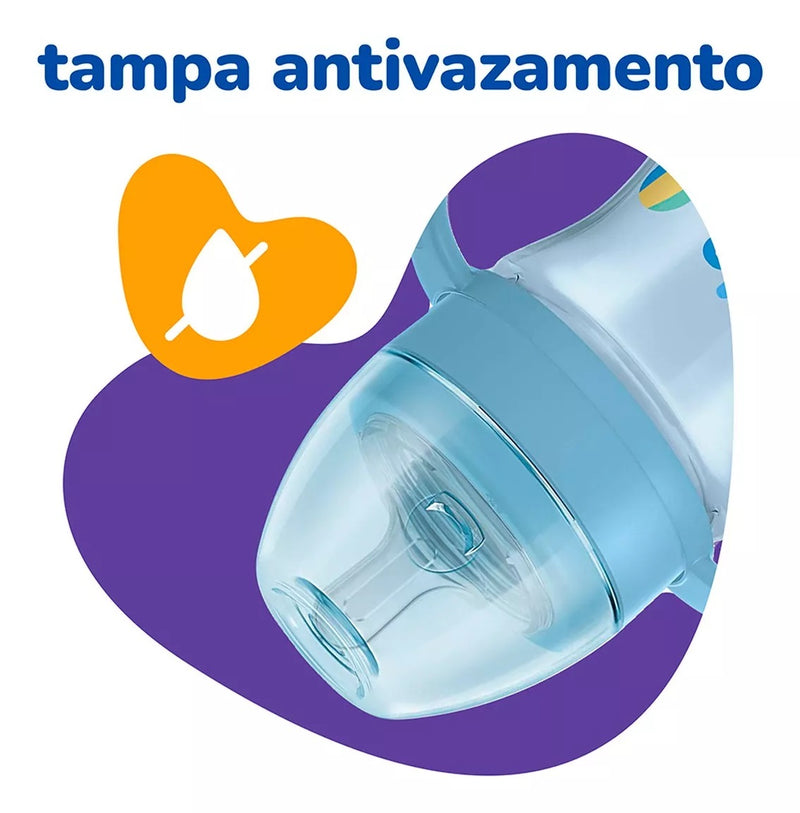 Mamadeira Evolution com Alça Coração +6 Meses 240ml - Lillo