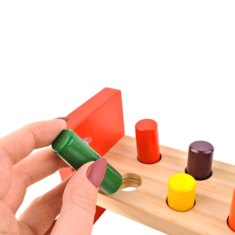Brinquedo Didático Martelinho Bate Pinos Colorido