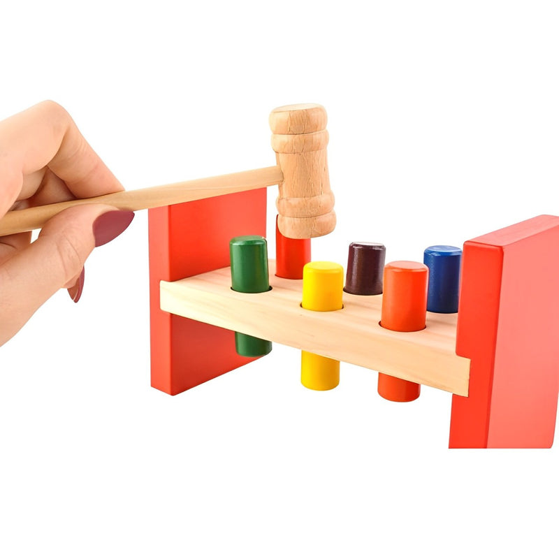 Brinquedo Didático Martelinho Bate Pinos Colorido