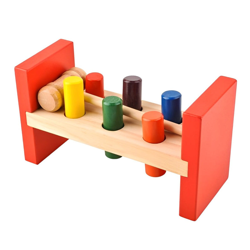 Brinquedo Didático Martelinho Bate Pinos Colorido