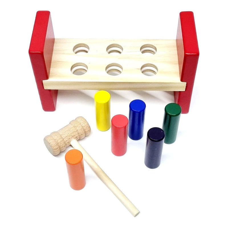 Brinquedo Didático Martelinho Bate Pinos Colorido