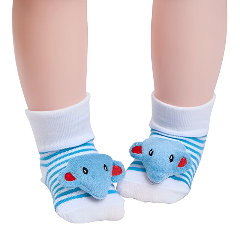 Meia Pantufa com Antiderrapante Aplique Ratinho Tam 17 ao 24 - IBMKids