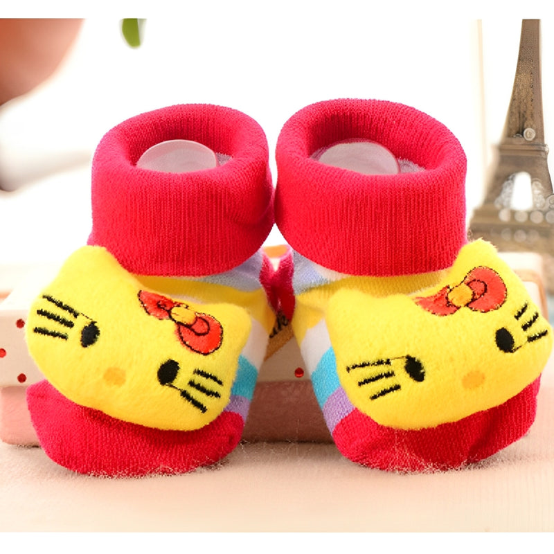 Meia Pantufa com Antiderrapante Aplique Hello Kitty Vermelha Tam 17 ao 24 - IBMKids