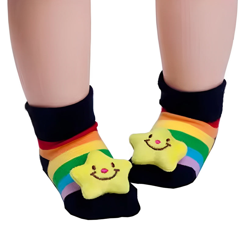 Meia Pantufa com Antiderrapante Aplique Estrela Tam 17 ao 24 - IBMKids