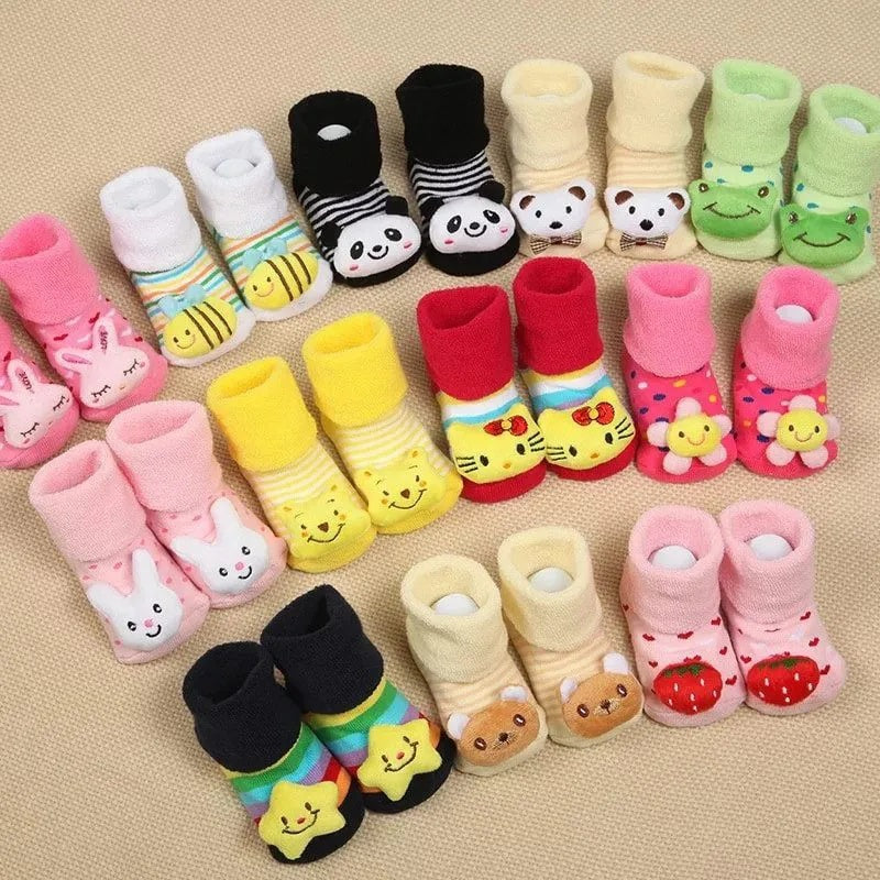 Meia Pantufa com Antiderrapante Aplique Ursinho Amarelo Tam 17 ao 24 - IBMKids