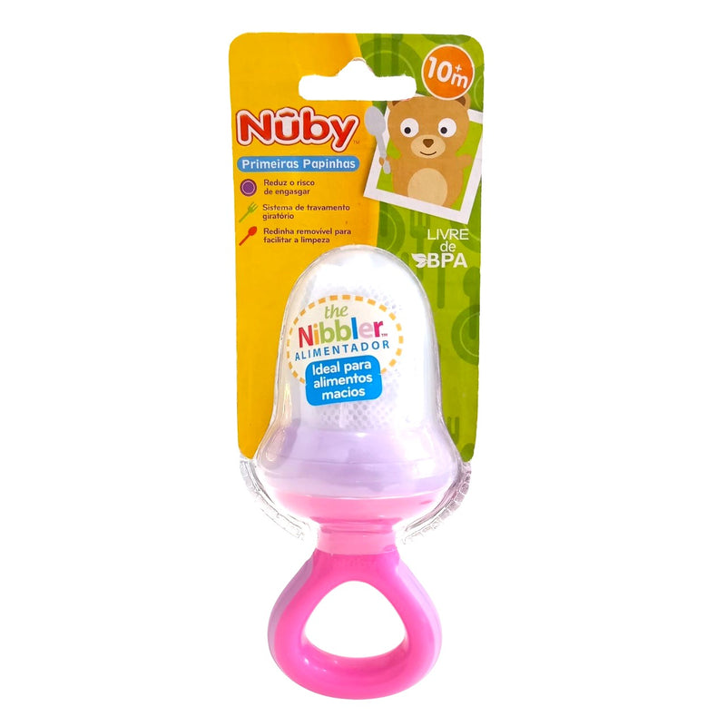 Alimentador Porta Frutinha de Rede Rosa - Nuby
