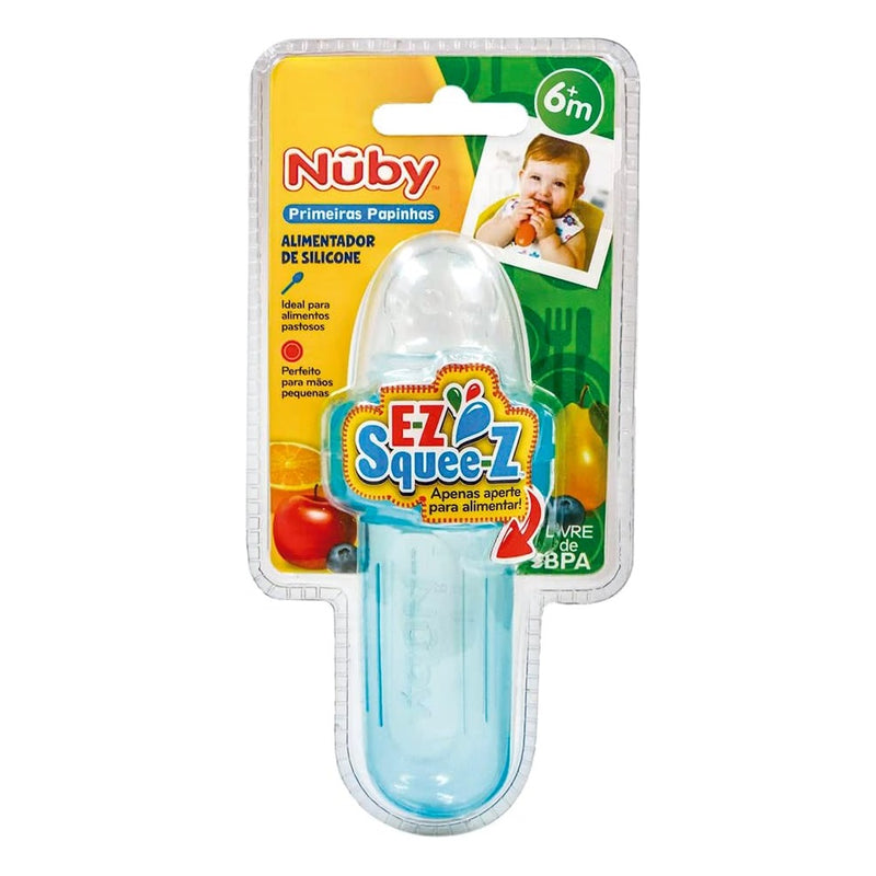 Alimentador Porta Frutinha de Silicone E-z Squee-z Azul - Nûby