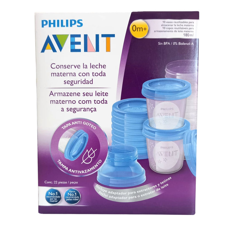 Kit Pote de Armazenamento para Leite Materno 10 Unidades - Philips Avent
