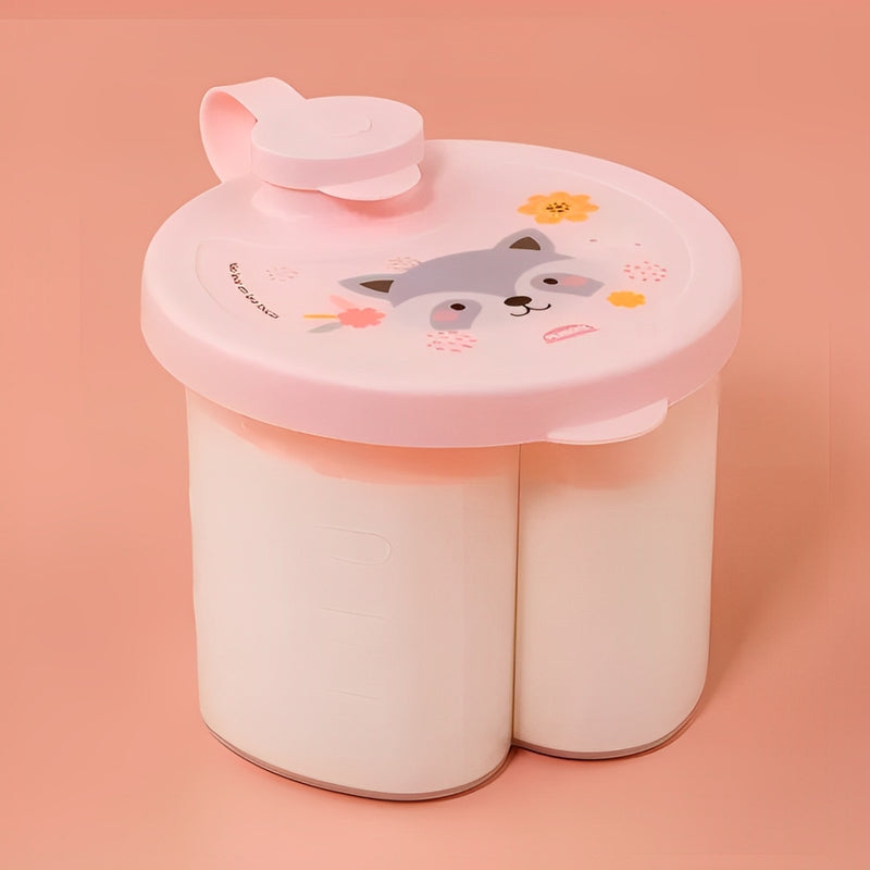 Pote Dosador para Leite com Divisórias Rosa - Plasútil