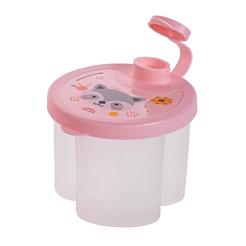 Pote Dosador para Leite com Divisórias Rosa - Plasútil
