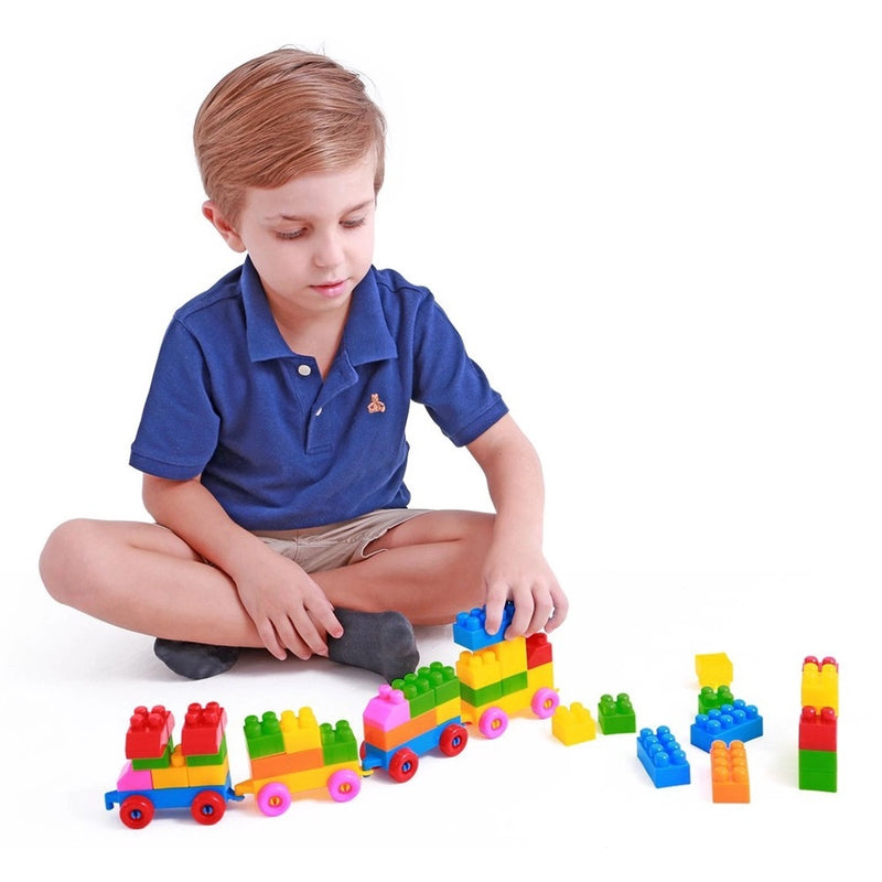 Brinquedo Educativo Super Blocos de Montar 84 peças - PakiToys