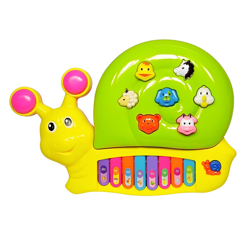 Brinquedo Teclado Musical Caracol Luz e Som