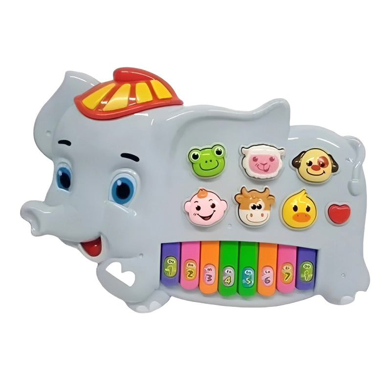 Brinquedo Teclado Musical Elefante Luz e Som